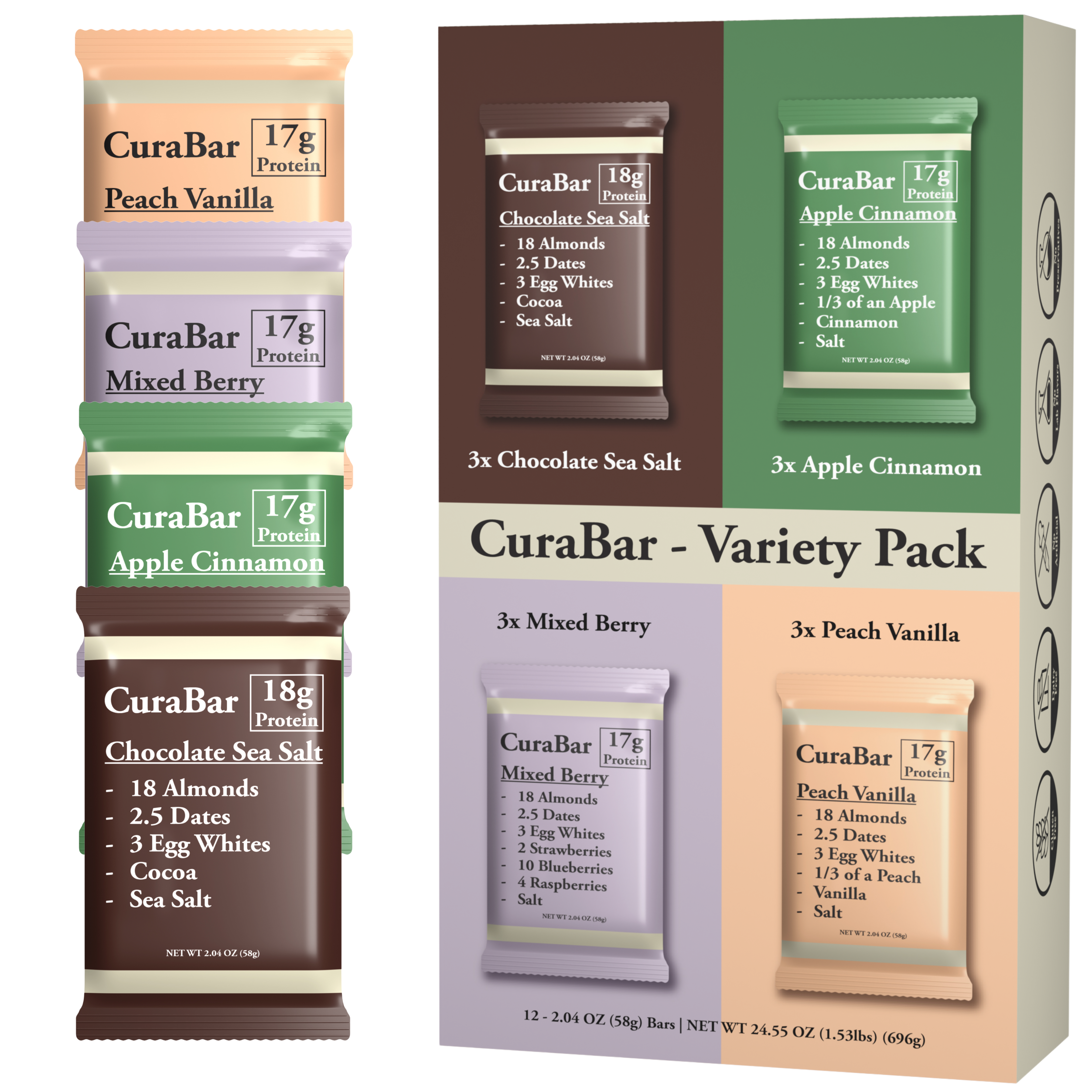 Variety Pack (12 Bars, 3 of each)